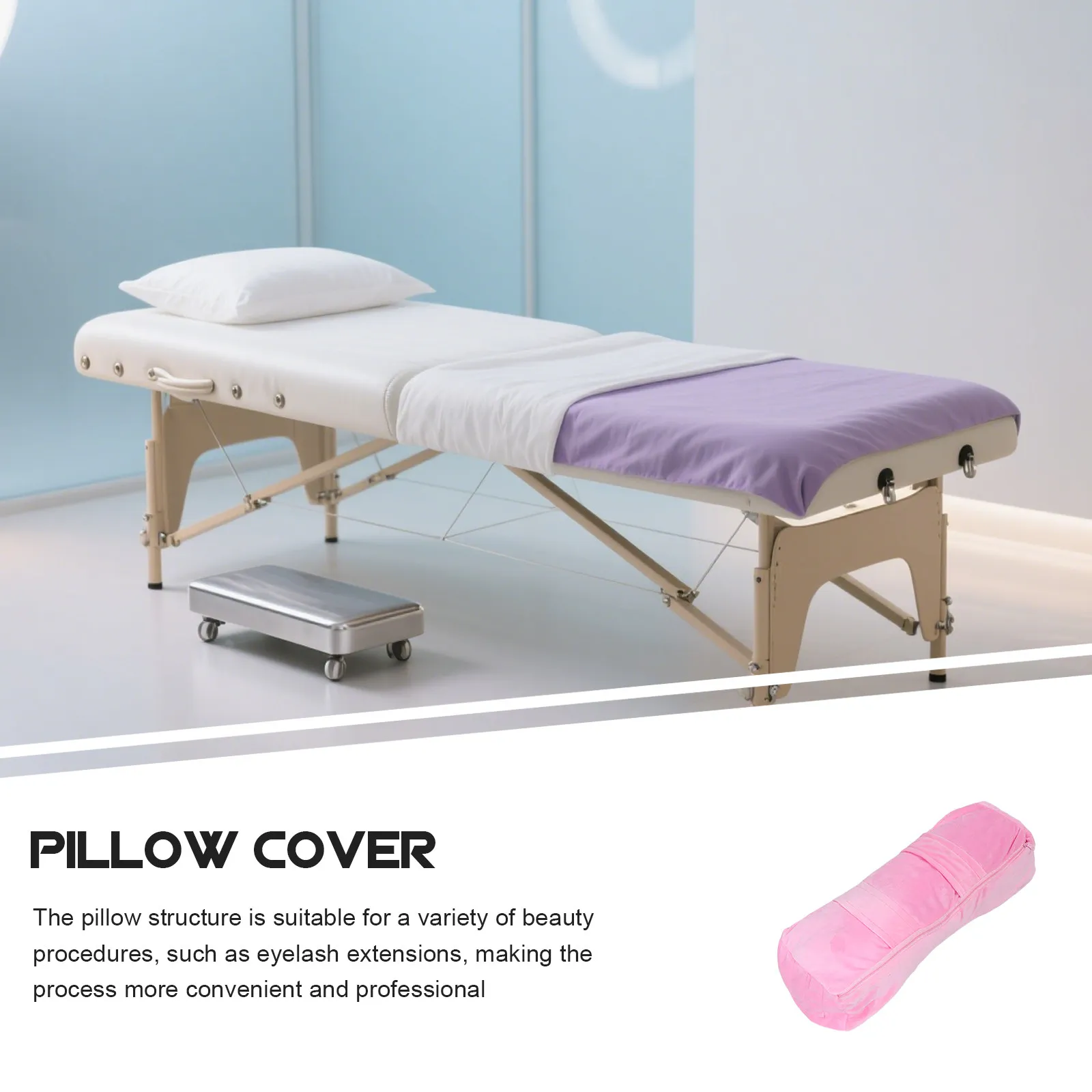 U-Shaped Eyelash Extension Pillow Cover Ergonomic Neck Support Pillowcase Lash Extension Bed Pillowcase Salon Lash Accessories