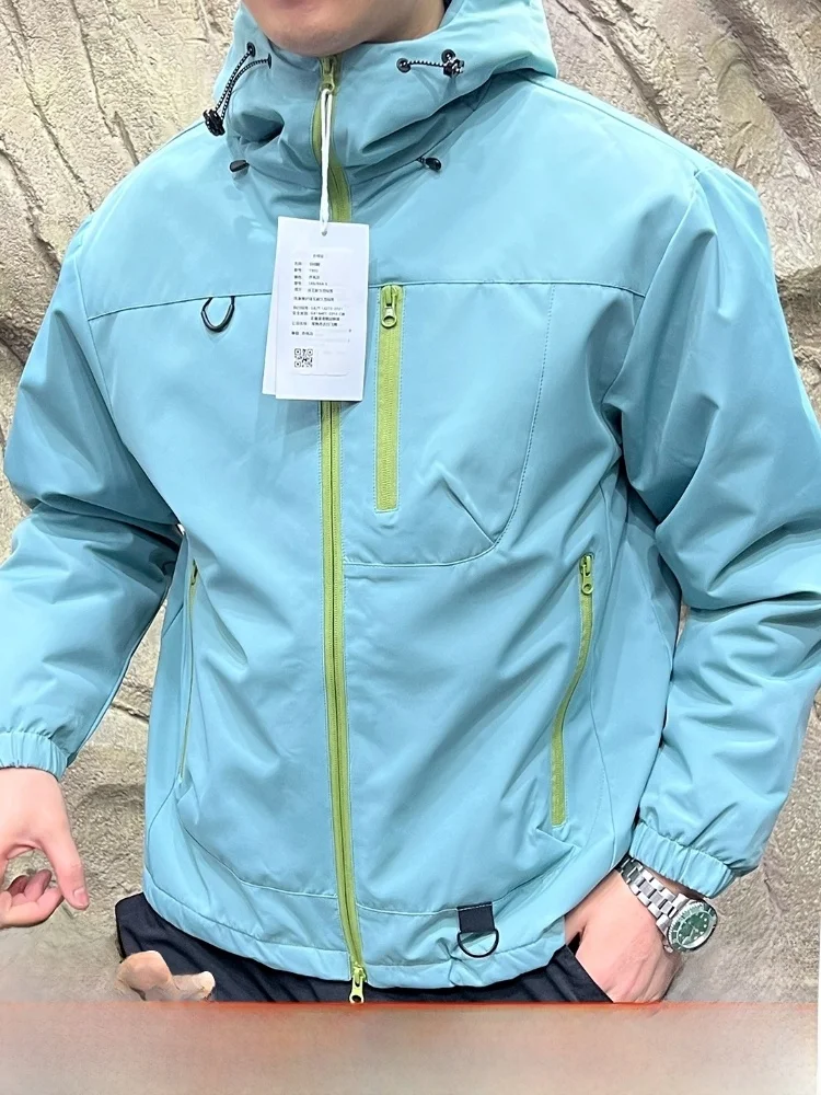 

Commute Ready Thiened Winter Outdoor Windproof Warm Casual Du down Jaet for Men And Women Couples Sle Regular Fit Zip...