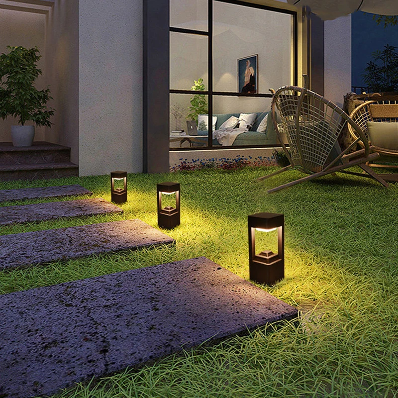 Luminous floor lamp courtyard solar LED outdoor lighting non solar lamp outdoor garden lamp outdoor garden decoration view 2