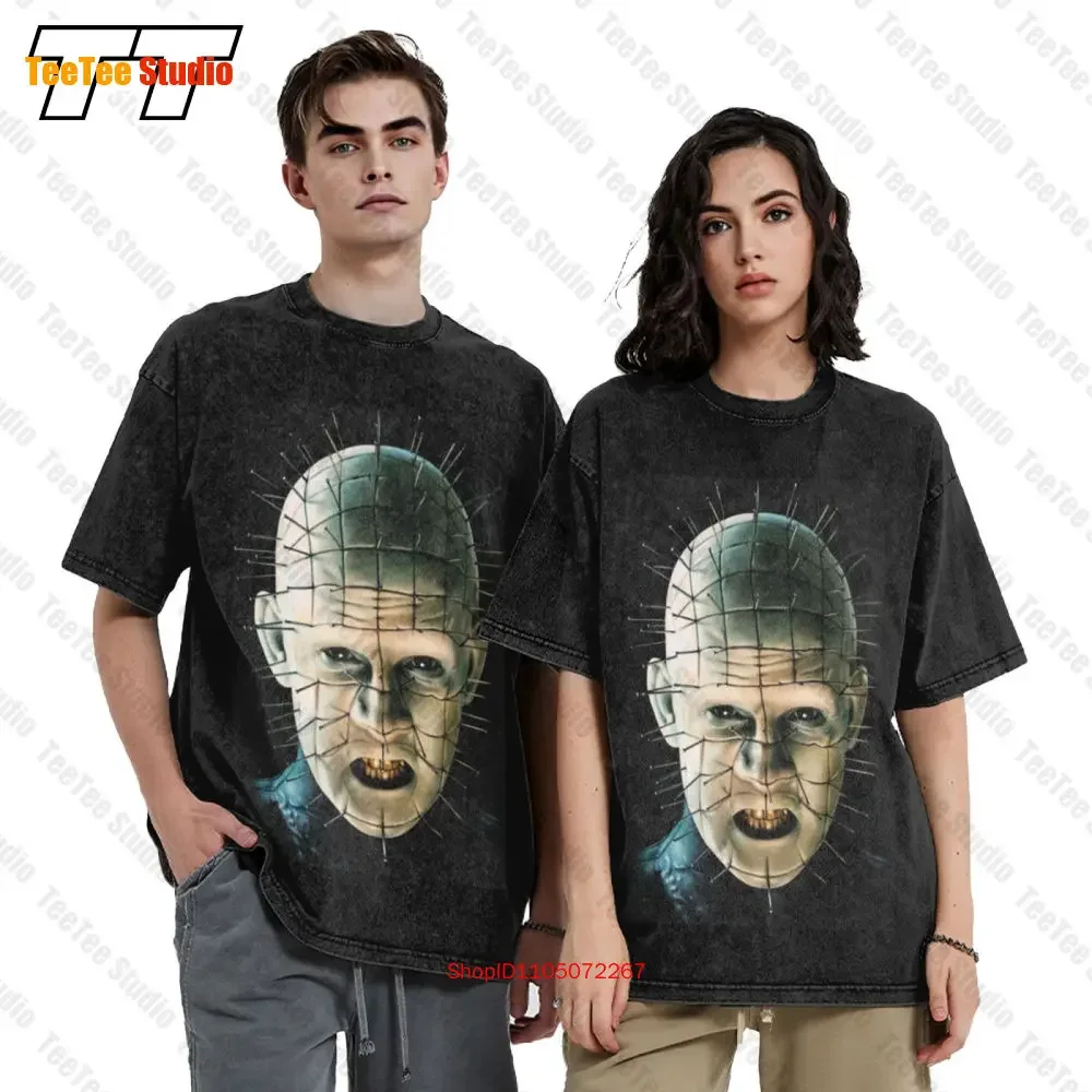 Hellraiser Pinhead Pin Head 80'S Horror Scary Movie Supernatural Zombie Vintage Oversized T-Shirt WFJM