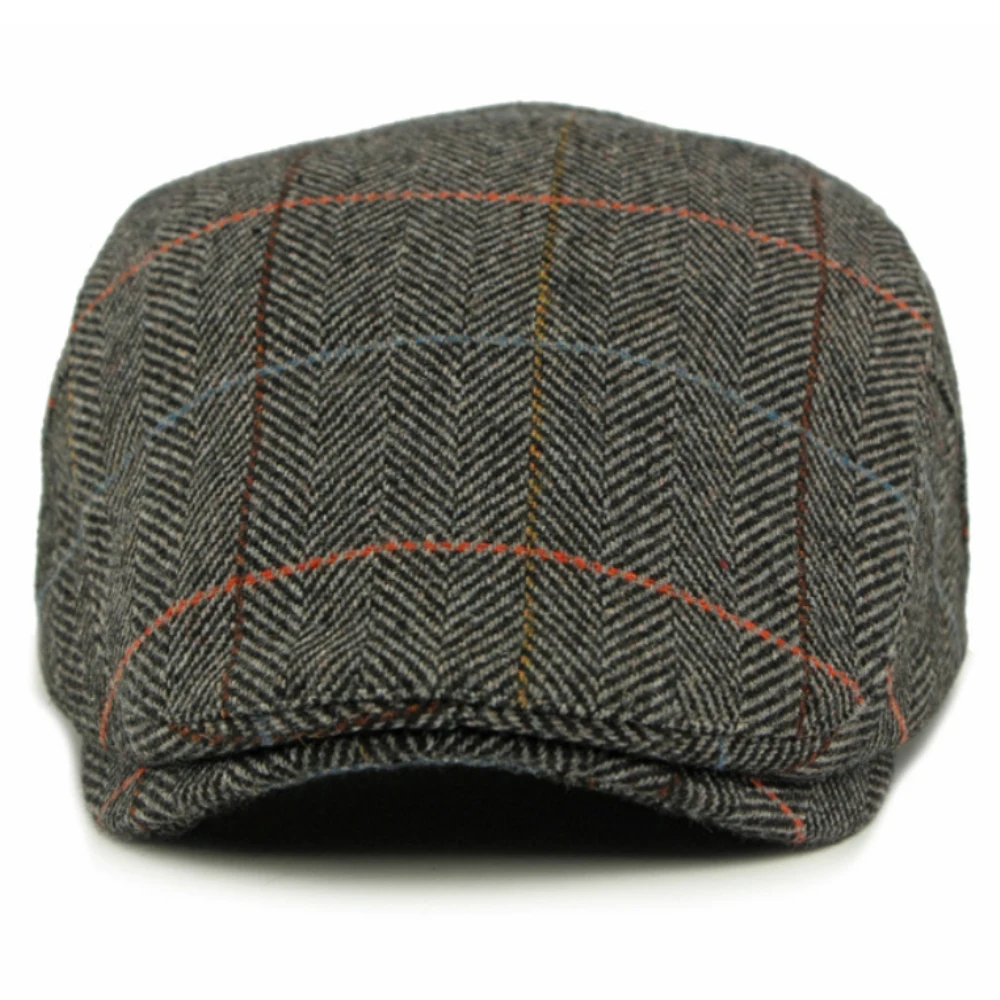 

HT4840 Berets Spring Autumn Winter Caps for Men Women Retro Plaid Wool Beret Hat Male Female Ivy Flat Cap Adjustable Beret Cap