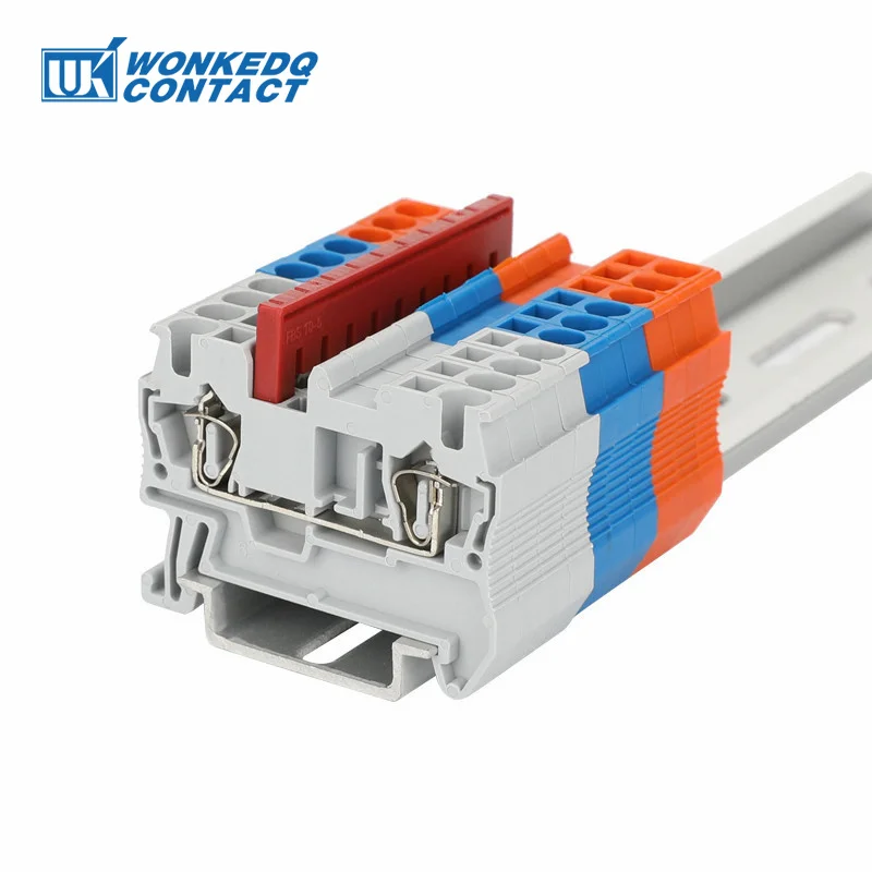 20Pcs FBS10-5 Wire Jumpers 2/3/4/5/10 Contact PT2.5 ST2.5 PT/ST 2.5 mm Connector FBS 10-5 DIN Rail Terminal Block Plug-In Bridge