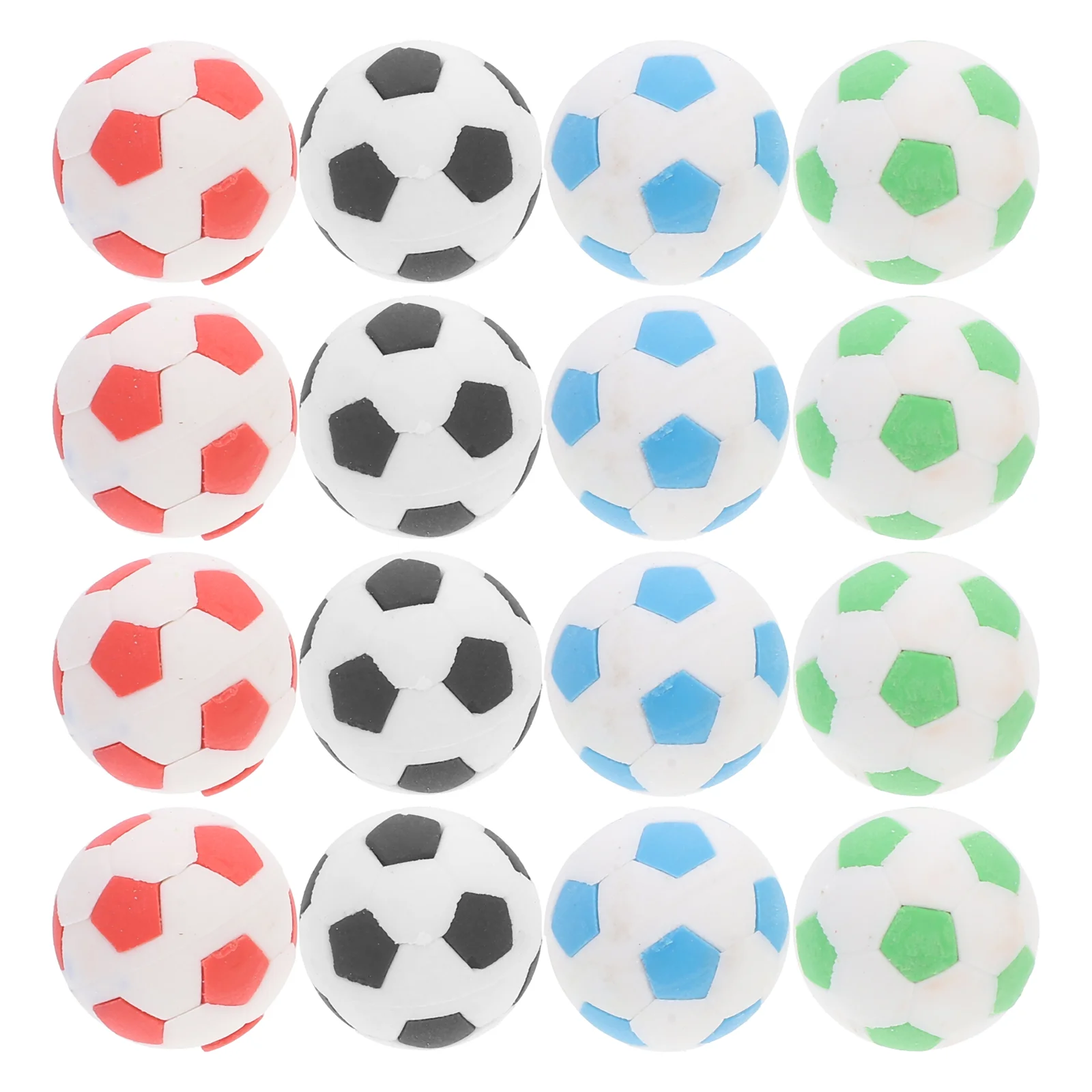 24 Pcs Soccer Birthday Decorations Football Eraser Mini Erasers Sketching Game Toy Rubber Creative Pencil Stationery Round