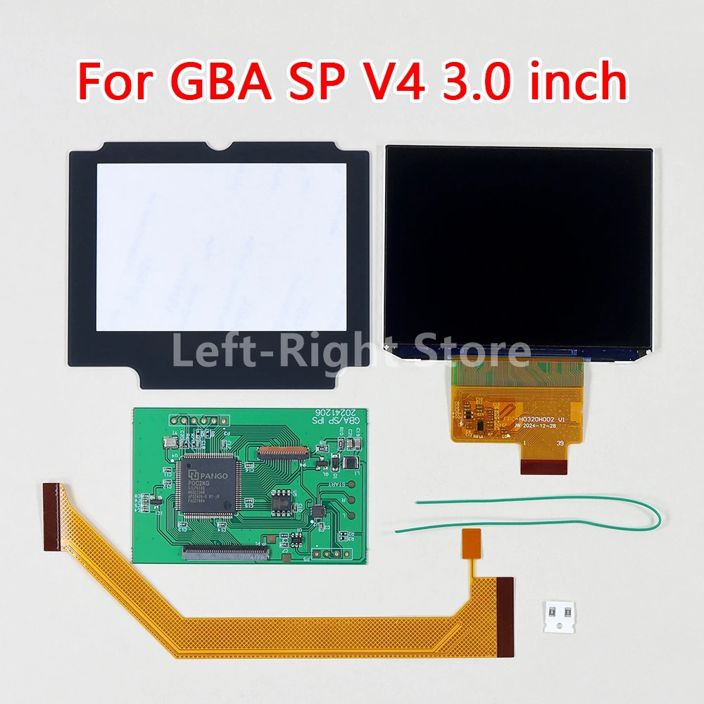 1 مجموعة 3.0 بوصة نقطة إلى نقطة IPS LCD لشاشة GBA SP V4 IPS مع وظيفة قائمة OSD تسليط الضوء على سطوع LCD
