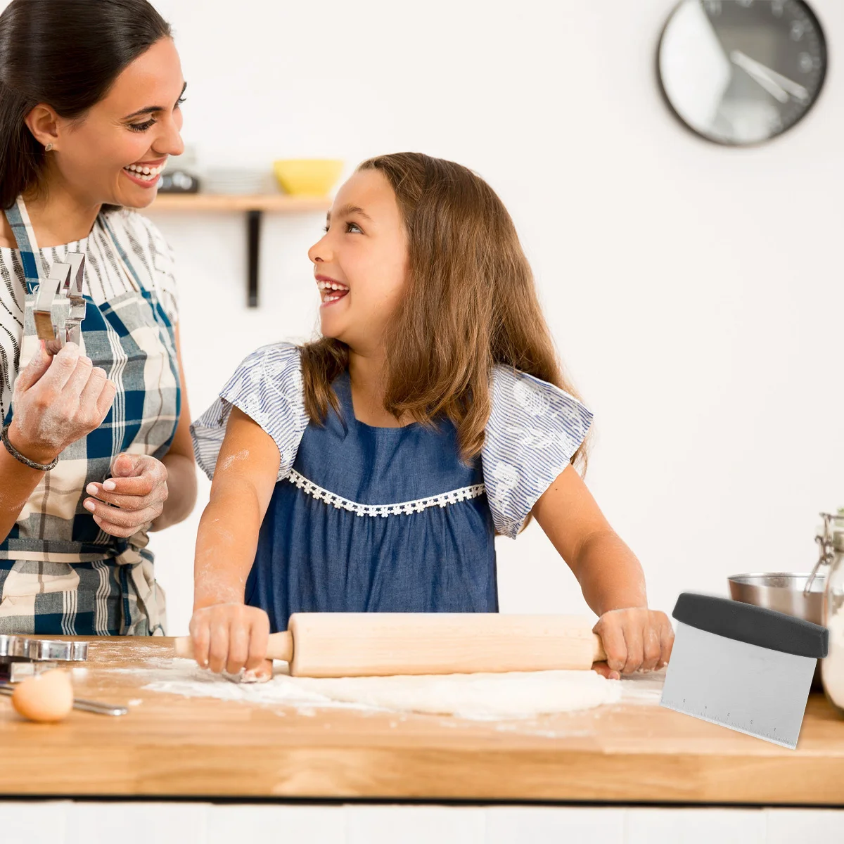 

Stainless Steel Scraper Multi-Purpose Chopper Ergonomic Handle Inch Marking Scale Griddle Bbq Accessories