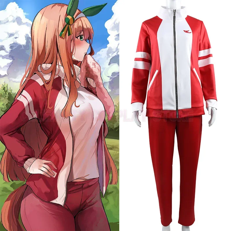 

Anime Uma Musume Pretty Derby Cosplay Costume Silence Suzuka Special Week School Uniform Women Sportswear Halloween Party Set