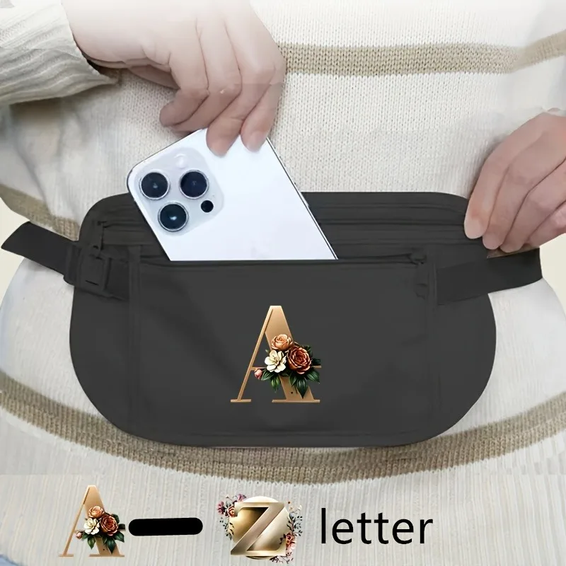 26-Letter Motion Waist Bag, Personalized Anti-Theft Invisible, Unisex, Multi-Functional, Elastic, Running Summer Phone Bag