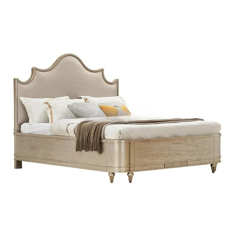 Master Bedroom Marriage Bed Modern Minimalist Solid Wood Double Solid Wood European Bed