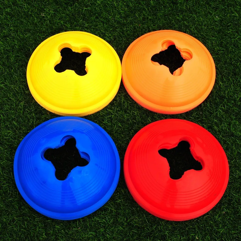 

10 Pcs Football Training Marker Flower Mouth Sign Discs PE Wear-resistant Anti-slip Barrier Logo Dish Soccer Assistant Accessory