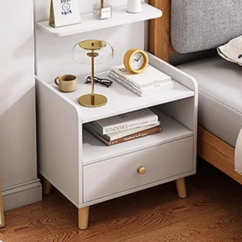 Modern Women Nightstand Table Kids Minimalist Narrow Mesa Lateral Bedsides Table Space Saving Trendy Szafka Nocna Furniture