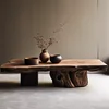 Mesa de centro de madera estética, diseño antiguo, decoración moderna para sala de estar, mesa de centro, servicio único, muebles para el hogar 5