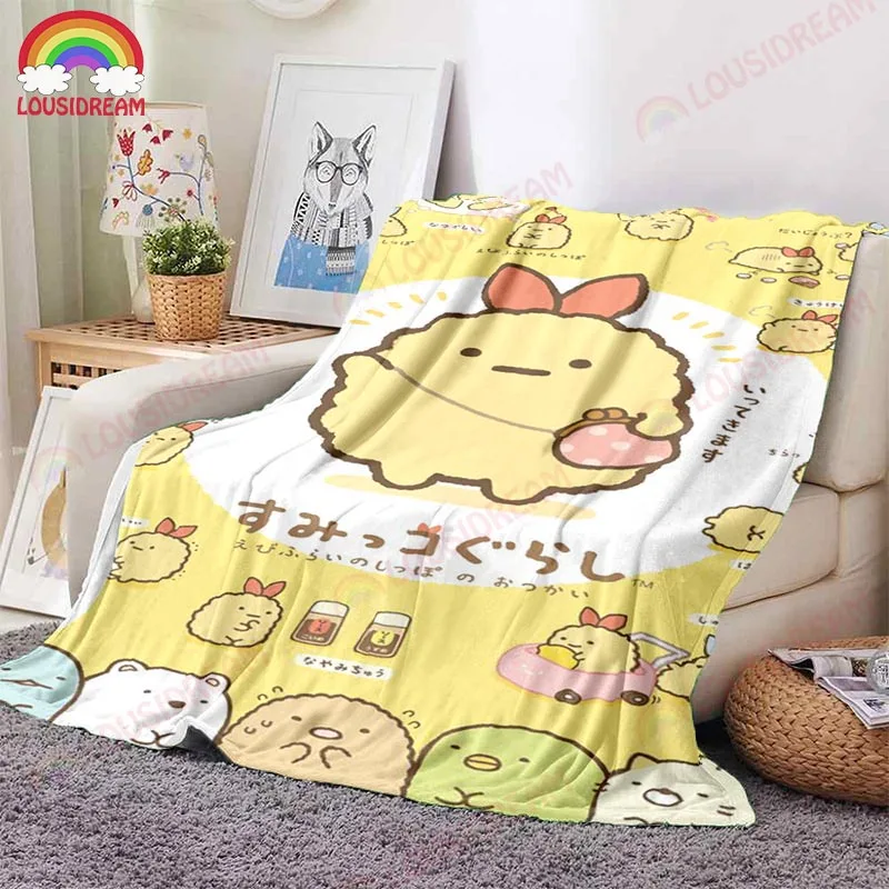 Sumikko Gurashi Bedspread on the Bed Fleece Blanket Sofa Summer Fluffy Soft Blankets for Winter Bedroom Decoration Throw Boho