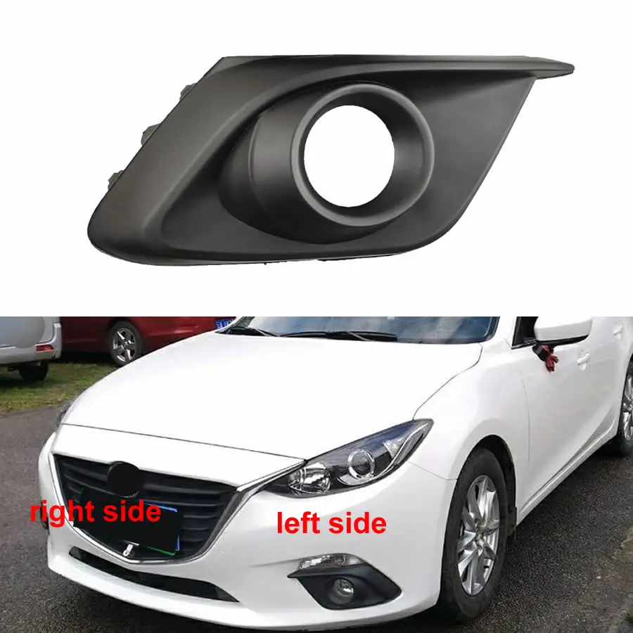 For Mazda Axela 2014 2015 2016 Front Bumper Grille Fog Lights Box Frame Fog Light Cover Fog Lamp Shell