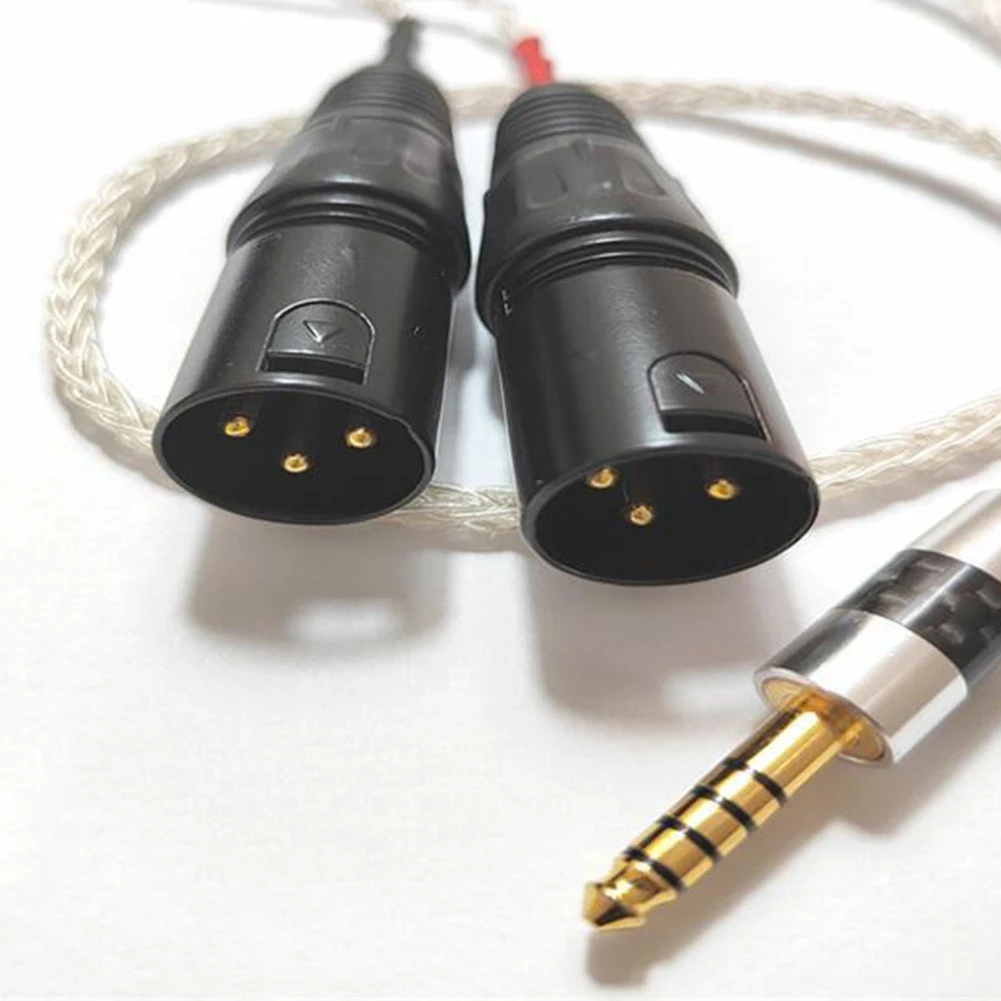 AT42 4.4mm Balanced Male to Dual XLR Male Audio Adapter Cable - High-Quality Sound Transmission 0.5m