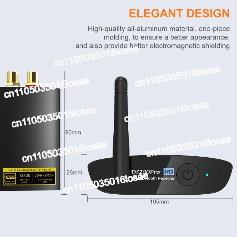 For Bluetooth Receiver Audiophile HiFi Audio Amplifier Bluetooth Adapter DS200Pro