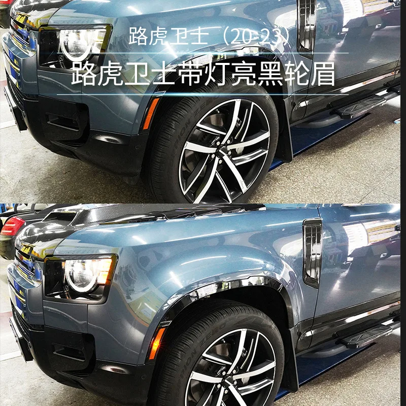 

SAAR Compatible with 2020+ Land Rover Defender 90 with Turn Signal Light Gloss Black Wheel Arch Replacement Parts 110 Upgrade wi