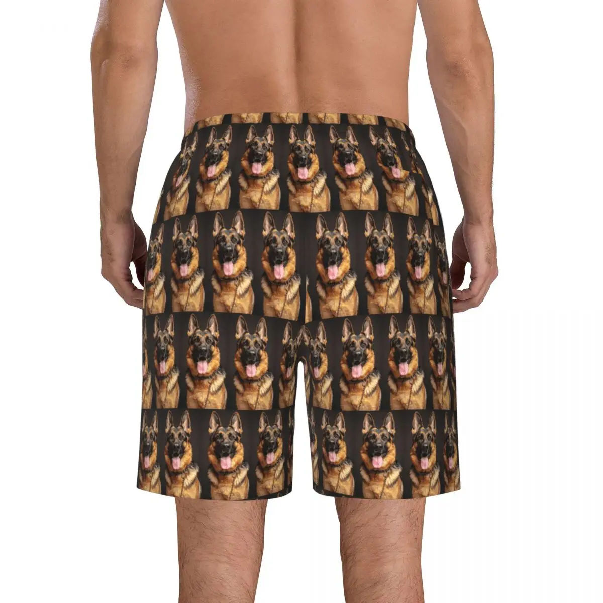 German Shepherd Dog Trunks Beach Board Shorts Casual Quick Dry Swim Summer Men Pants