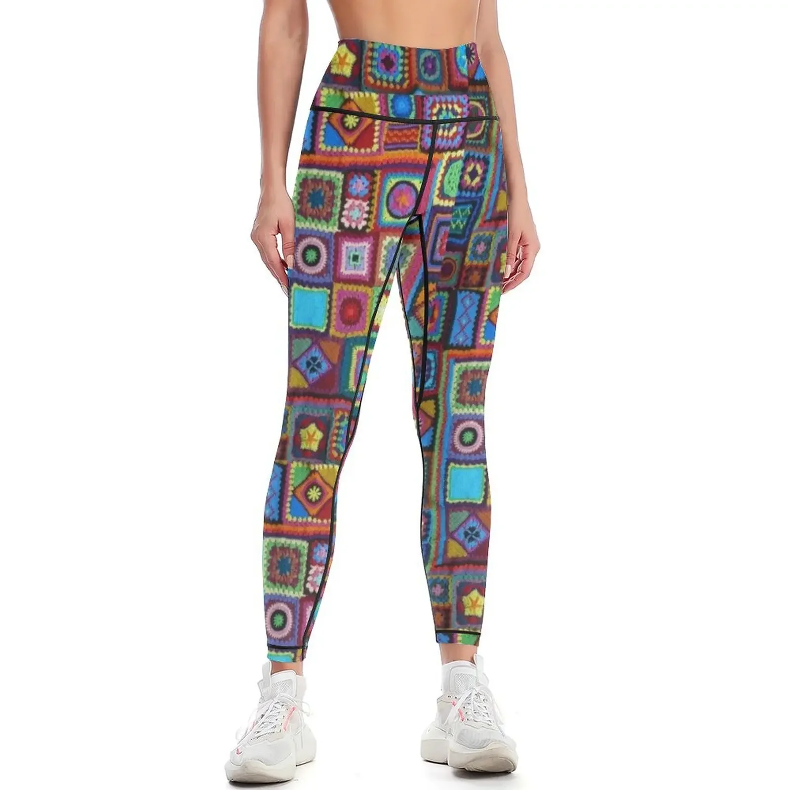 

Granny Square Leggings Clothing fitness Women's gym for physical sports shirts gym Womens Leggings
