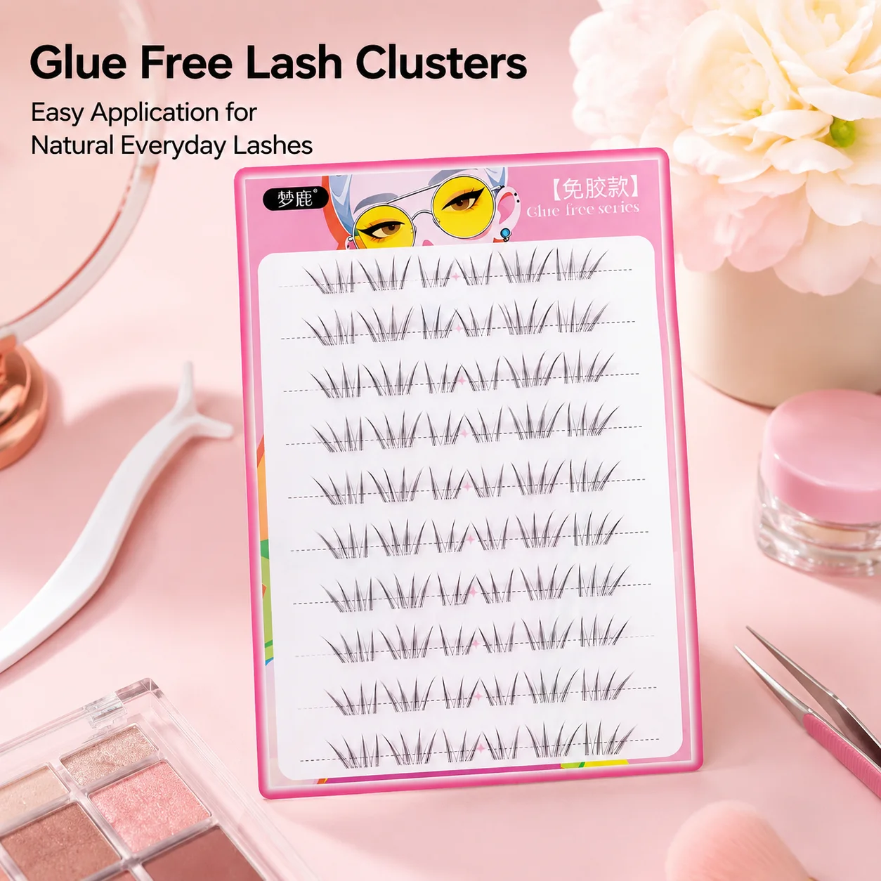 Eyelash Extension Korean Style - 합성 섬유 인조 속눈썹 투명 밴드
