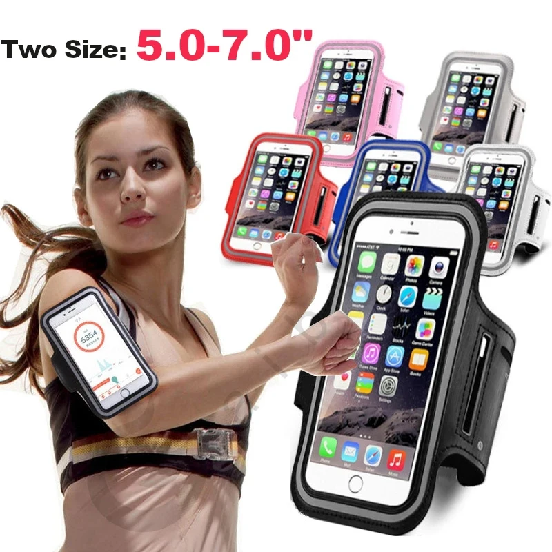 Running Phone Bags Waterproof Touch Screen Armbands Phone Case for Men Women Outdoor Sports Accessories for 5-7 Inchs Smartphone