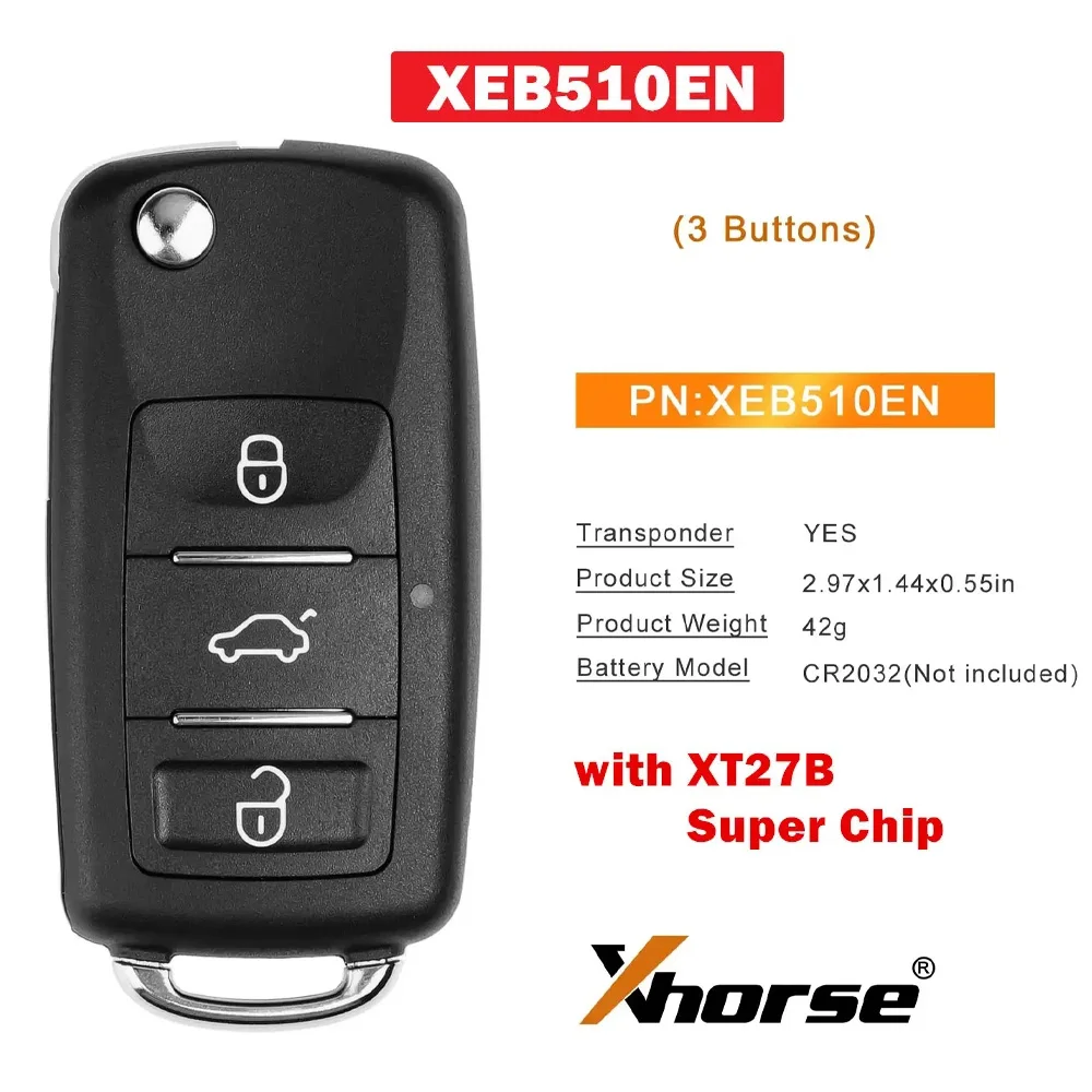 

1pcs XHORSE XEB510EN VVDI Super Remote B5 Type Universal Smart Key within XT27B VVDI Super Chip for VW Smart Key