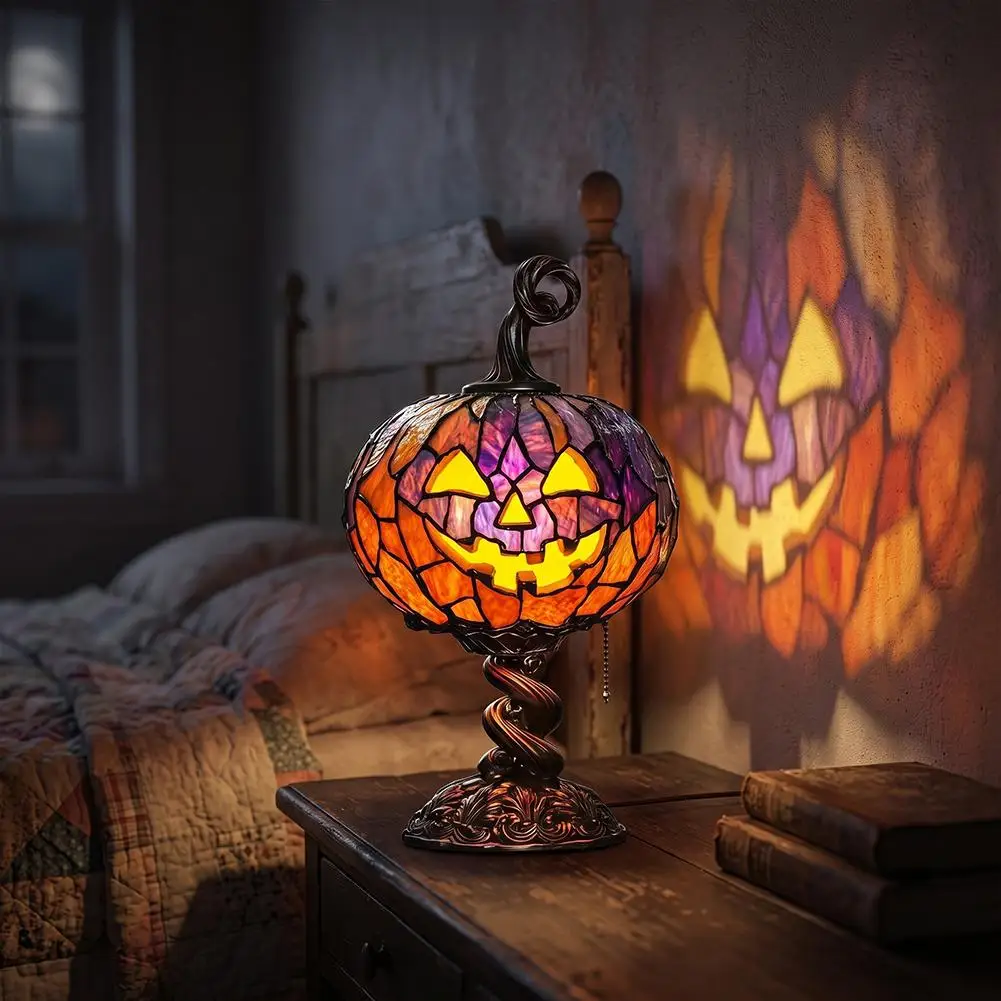 Halloween-Nachtlicht, farbecht, LED-Schreibtischlampe, dekoratives Element, Halloween-Kürbis-Tischlampe für Zuhause, Schlafzimmer, Wohnzimmer. – Detail 5