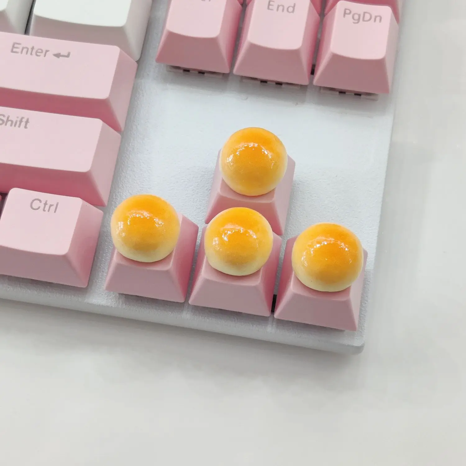 Small steamed bread office personalized keycap manicure special keyboard sticker