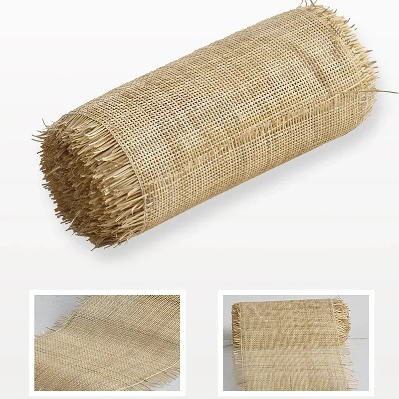 Natural Rattan Indonesian Cane Webbing Roll Material for Furniture Decoration Handmade Checkered Weaving Chair Cabinet Repair