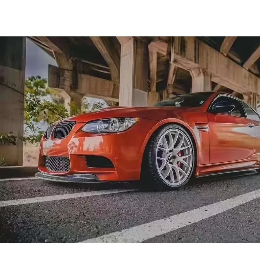 لسيارات BMW M3 E92 E93 ألياف الكربون شفة أمامية للسيارة المصد الأمامي كلبشة سبويلر الناشر الجبهة الشفة الذقن 06-11 اكسسوارات السيارات #3