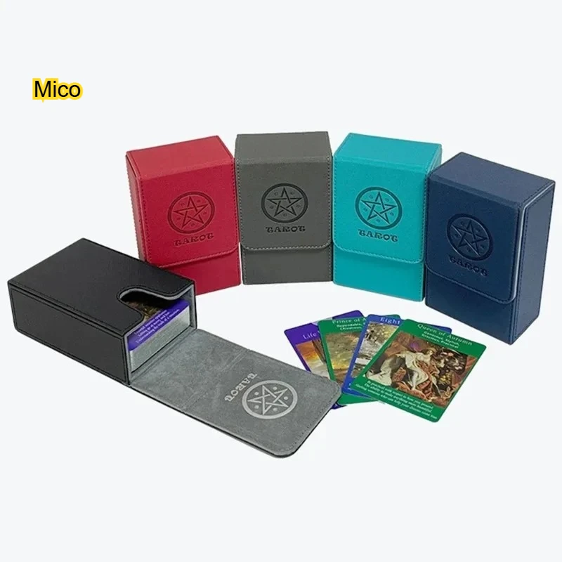 

Large Capacity Tarot Storage Pouch, Waterproof PU Leather Tarot Card Holder, Board Game Card Collection Carry Bag