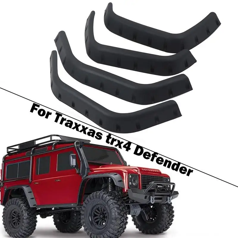 Plastic Body Shell Wheel Eyebrow Fender Flares Side Guard #8017 For Trax/as Trx4 Defender 1/10 Rc Crawler Car Upgrade Parts