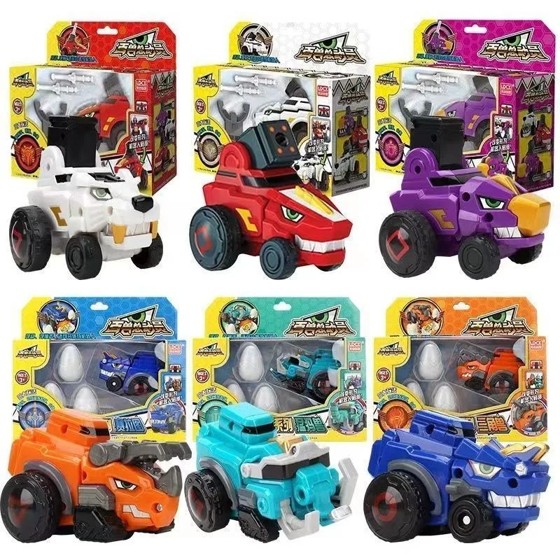 Dino Core Transformers Toy – 3-in-1 Car to Robot Action Figure, Gift Set with Helmet & Disk Parts