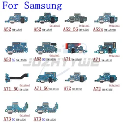 USB Charger Charging Port Dock Connector Board Flex Cable For Samsung Galaxy A52 A525 A526 A53 A71 A72 A725F A73 4G 5G