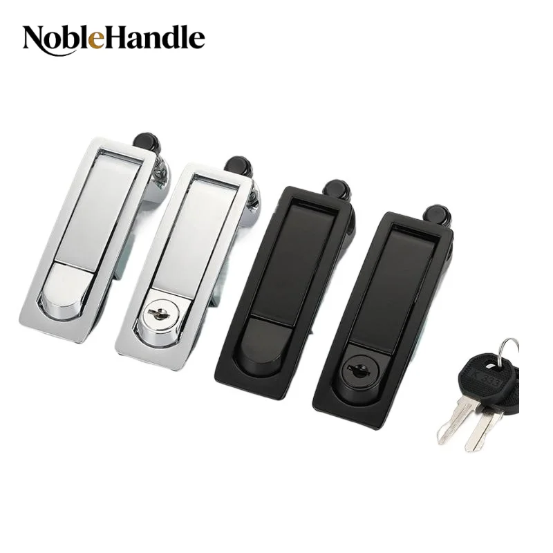 MS606-1 MS606-2 Key Push Pop Flat Lock Electrical Cabinet Control Box Communication Distribution Security Equipment Door Lock view 2