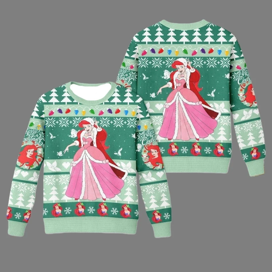 Тема анимационной коллекции Disney, уродливый свитер для рождественской вечеринки, толстовка с круглым вырезом, увеличенная новая коллекция для взрослых, осень/зима