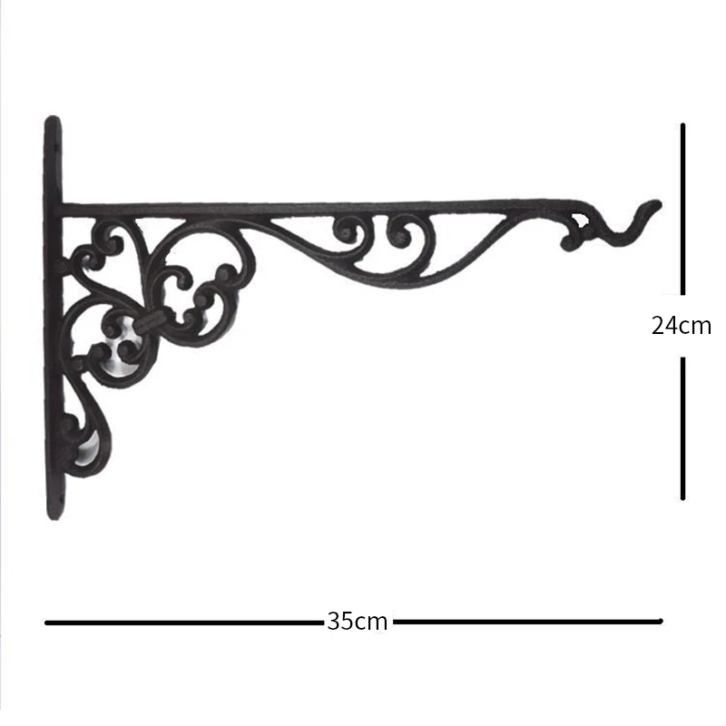 Hanging Plant Hook Cast Iron Decorative Flower Bracket For Indoor Outdoor Bird Feeder Lantern Planters Pots Wind Chimes