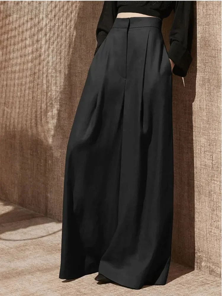 

High Waist Wide Leg Pants for Women Full Length Casual Loose Fit Comfortable Faion Ladies Trousers