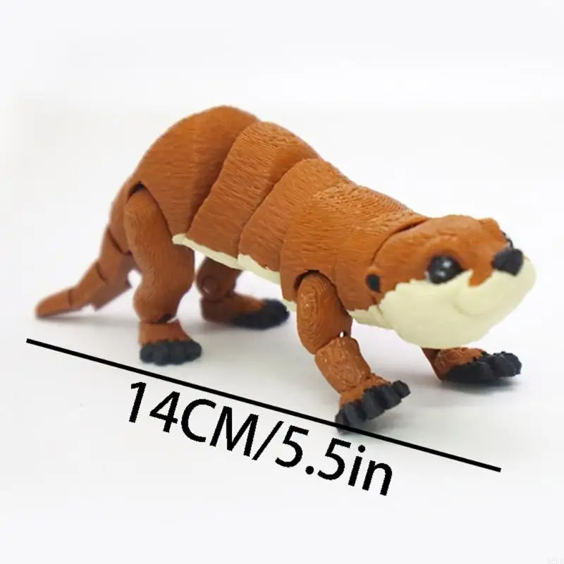 يمكن وضعها المياه Lutra الحيوان النحت ثلاثية الأبعاد مطبوعة التفاعلية عرض عمل الشكل للمنزل الجرف مكتب عمل الديكور A2UB #6