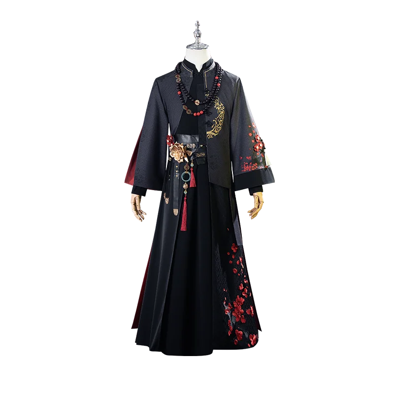 Disfraz de Cosplay de Nine Rooms Pawnshop Sect Uniform Where Winds Meet, Conjunto Completo de Estilo Antiguo para Mujeres y Hombres, para Halloween