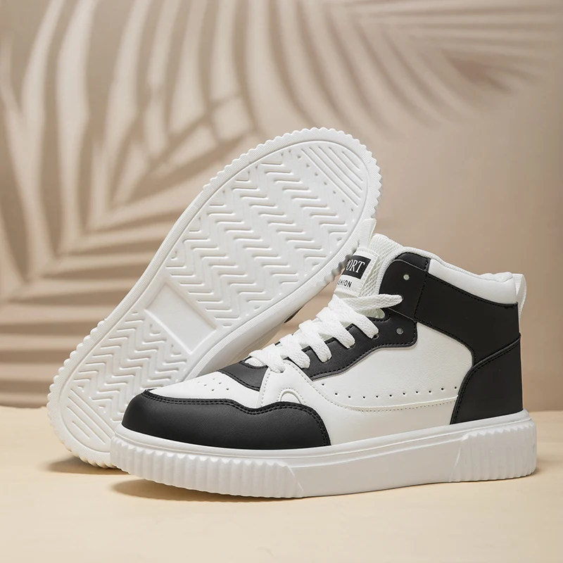 

Women Casual Shoes Lace Up White Sneakers Walking Thick Sole Outdoor Female White Flat Board Shoes PU Leather Luxury Fashion