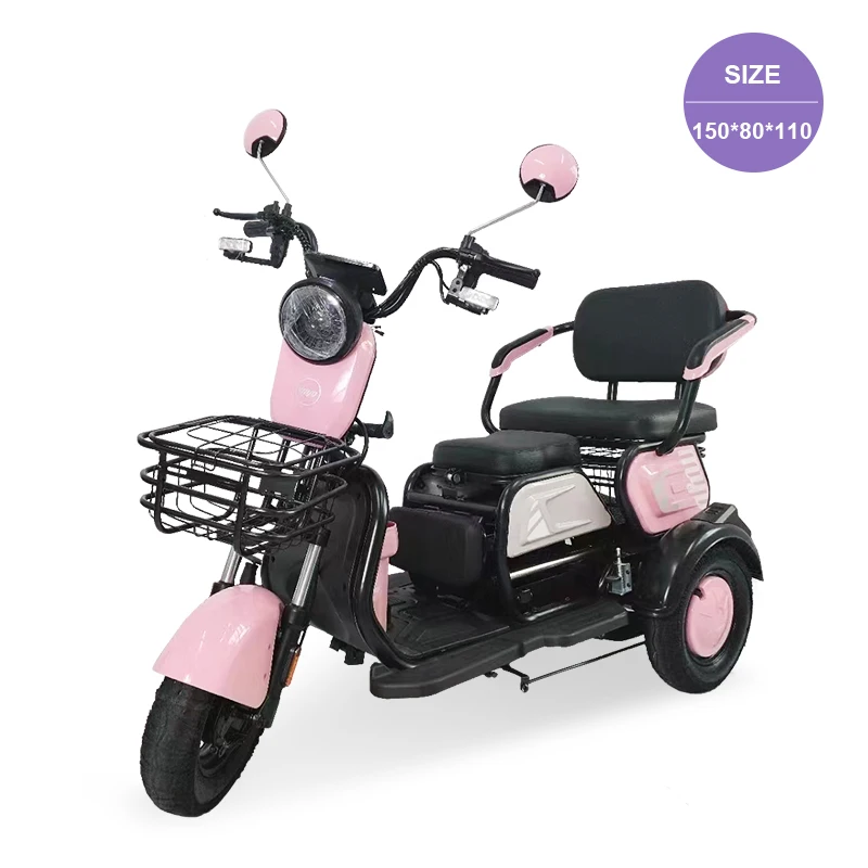 Electric Tricycle 3 Wheel 600W 48V Electronic 500kg Load LCD Display Multifunction Family Use Cargo Delivery