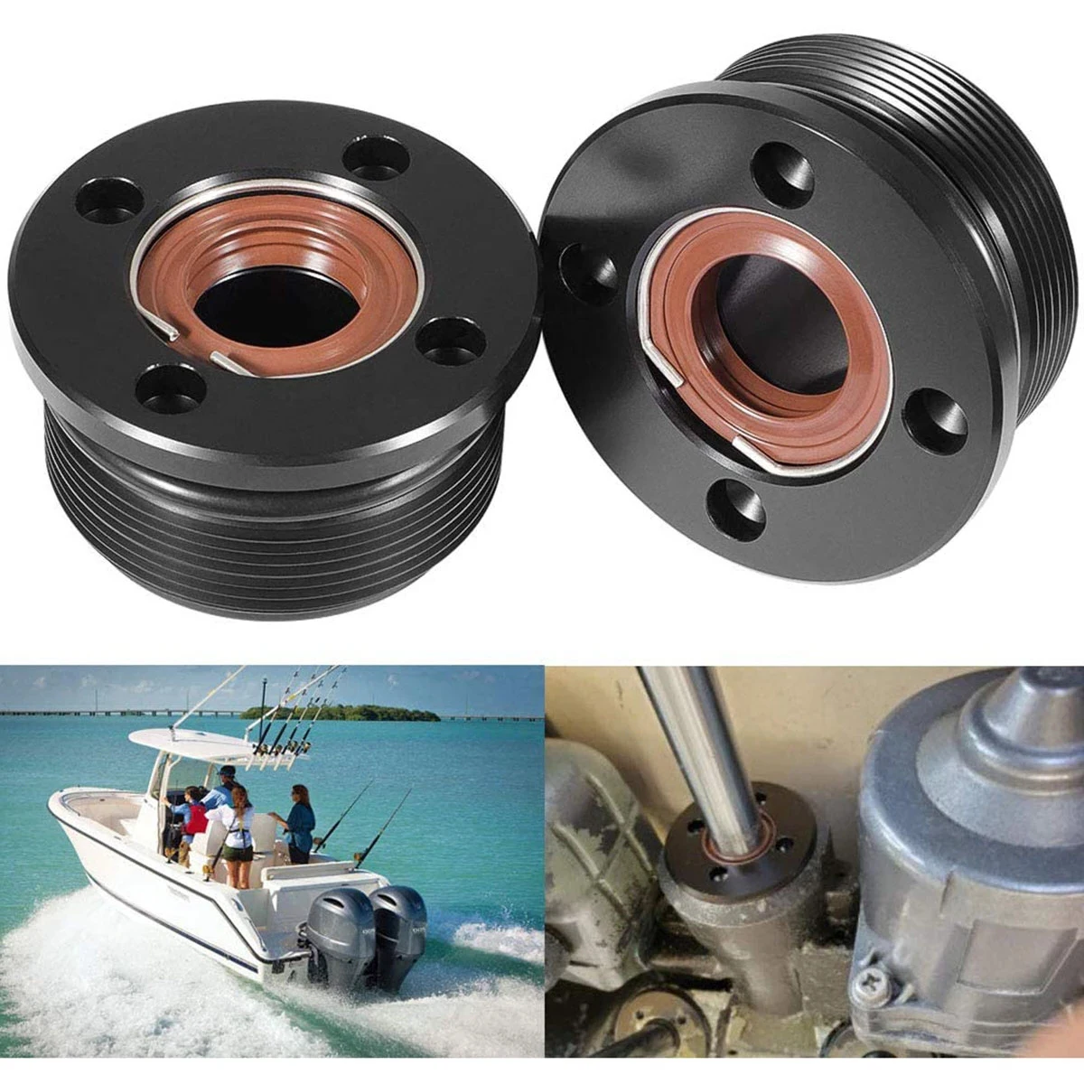 MX 2pcs End Cap Trim Cylinder Yacht Parts with Seals Suitable for Yamaha 200-300 HP 61A-43821-00-00 FSM040 Boat Accessories