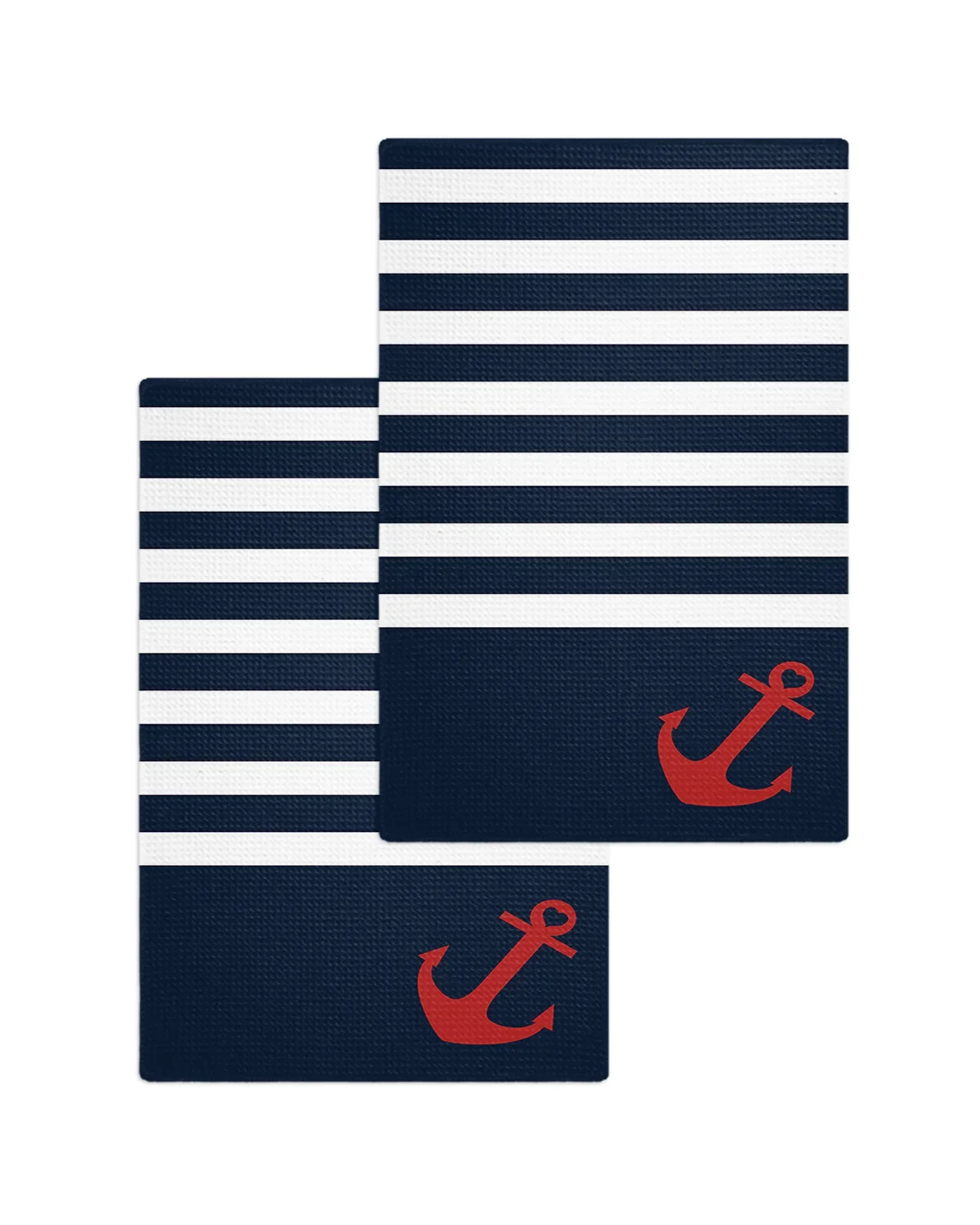 Navy Blue Stripe Anchor Simple 40*60cm Tea Towels Absorption Walf Checks Kitchen Soft Cleaning Towel Cloth Napkins Dish Rags