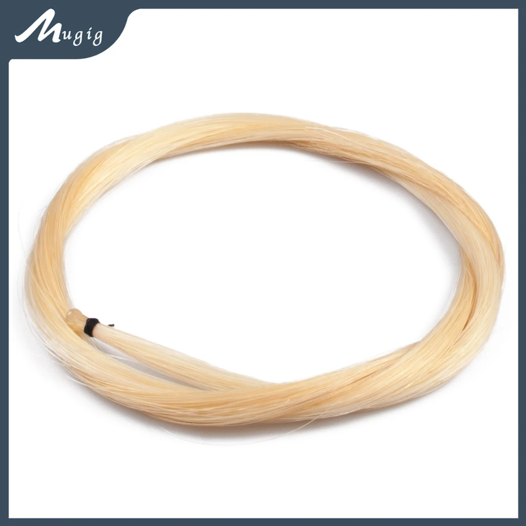 3/4 4/4 Violin Bow Horse Hair White Bow Hair For Violin Bow Players Real Mongolia Hosre Tail Hair Fiddle Violin Arco Accessories