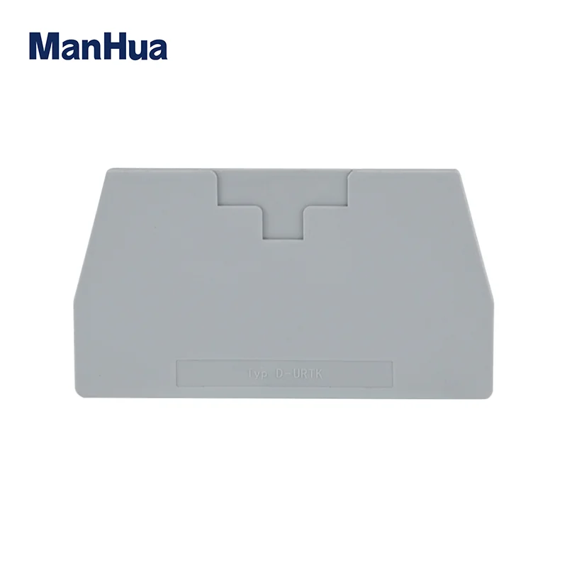 ManHua 10Pcs D-URTK/S For URTK/S Terminal Block Accessories End Cover Plate Din Rail Terminal Block End Caps D-URTK-S