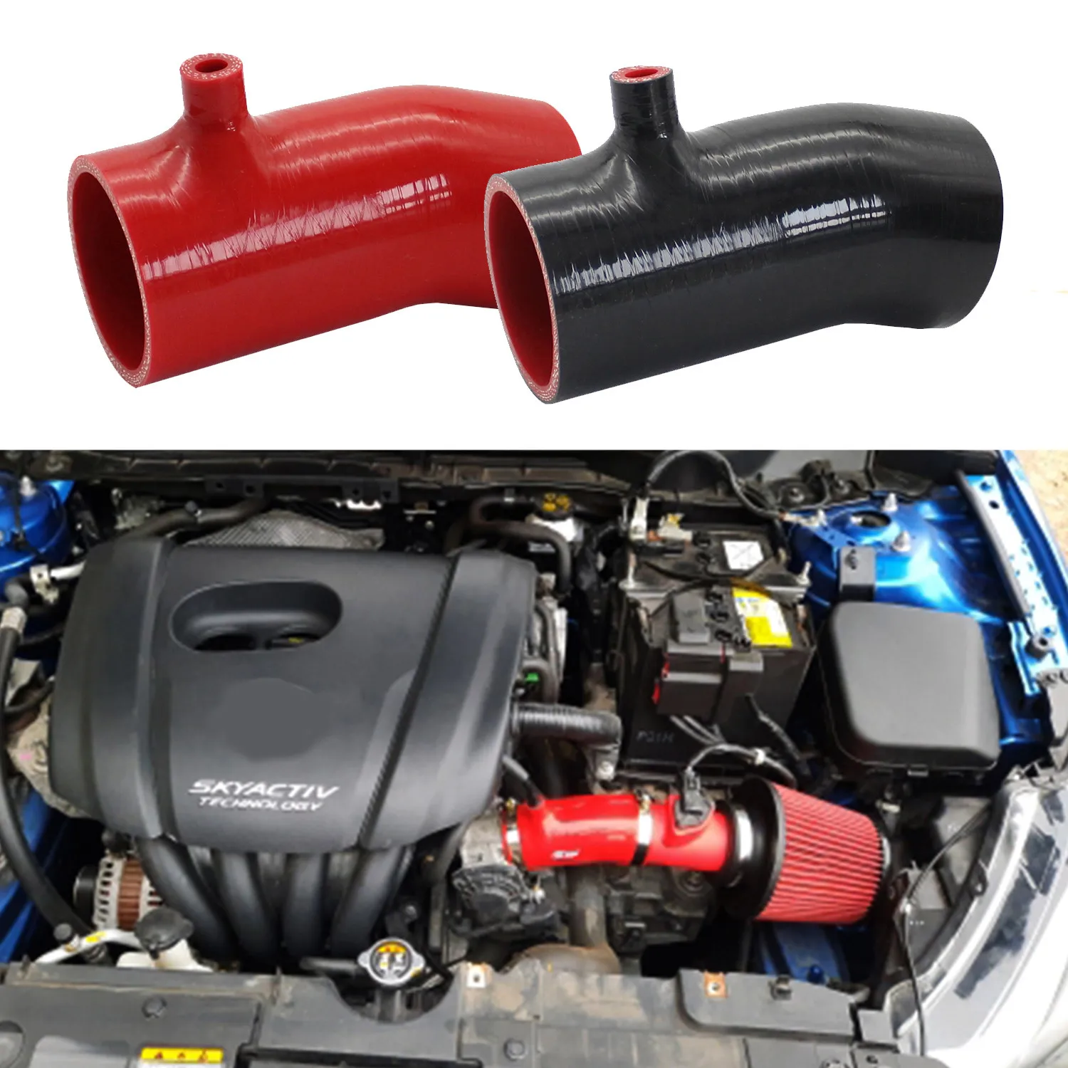 High Flow Cold Air Intake Pipe Turbo Intercooler for Mazda 3 6 CX-4 Axela Atenza 1.5L 2.0L 2.5L Tube Replacement Silicone Hose