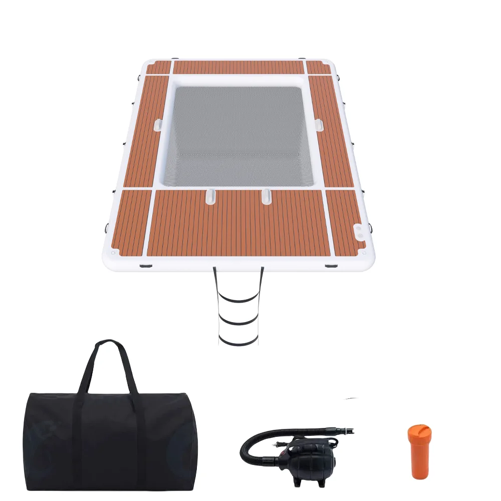 fora de estoque! Três designs mais recentes de piscinas océânicas infláveis portáteis flutuantes com redes, corrediças de iate e dock plat