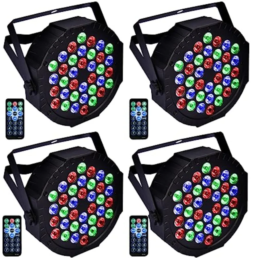 

Stage Lights Dj Lights for Parties Led Stage Light Sound Activated Portable Party Light Par Light 36 Led RGB Remote Control Upl