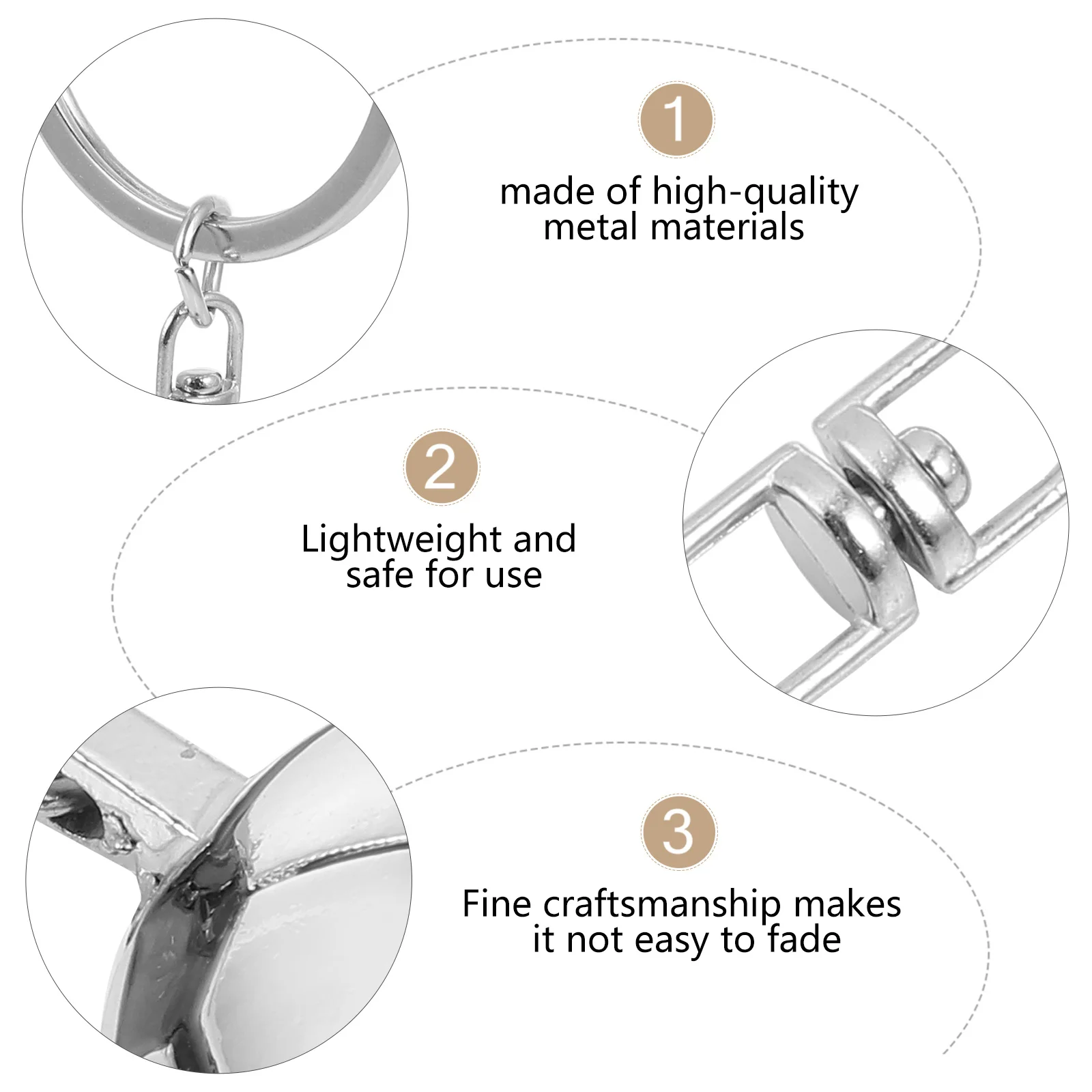 

5Pcs Football Keychain High Grade Lightweight Safe Key Ring for Keys Bags House Decor Fine Craftsmanship No Fade Cool