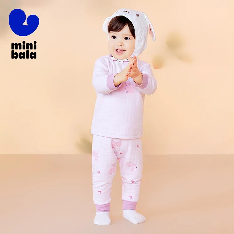 

Mini Bala Pajamas Set Baby Boys and Girls 2025 Winter New Soft Skin-Friendly Warm Sleepwear for Home